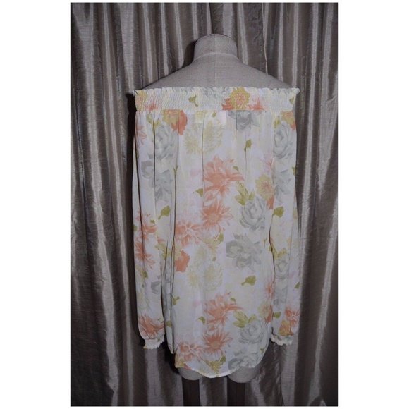 'FINAL' ERIN FETHERSTON Floral Off-Shoulder Top D7 - Picture 5 of 8